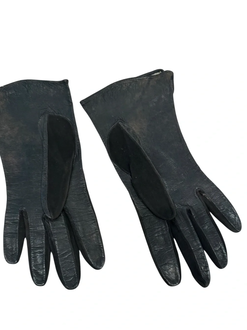 Vintage Classic Black Suede Gloves